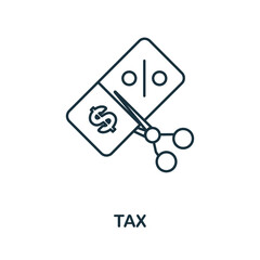 Tax line icon. Monochrome simple Tax outline icon for templates, web design and infographics