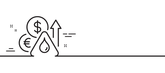 Fuel prices line icon. Petrol price sign. Diesel rate symbol. Minimal line illustration background. Fuel price line icon pattern banner. White web template concept. Vector