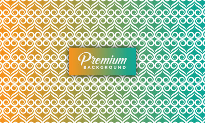 Obraz premium floral seamless pattern uniform background ornament dark cyan design fabric art fashion vector