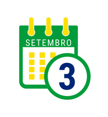 Brazilian September 3 calendar date. Portuguese September 3 calendar date. Days from September 3. Today is the September3. Portugal and Brazilian calendar date 3 September.