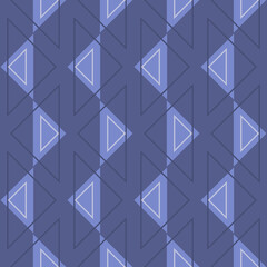 Blue contrast triangle geometric seamless pattern for wrapping paper design
