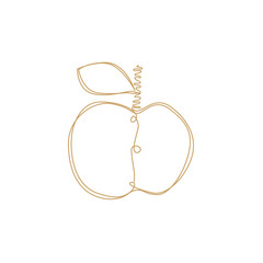 icon　Line Art　Simple Line　Apple