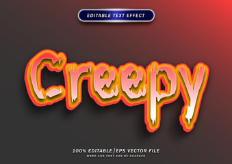 Creepy text style effect editable