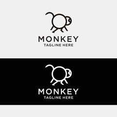 Monkey logo design icon template