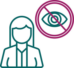 Obraz premium Blind Icon