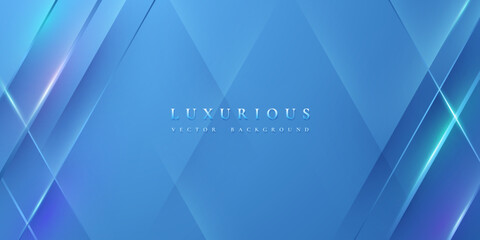 Obraz premium Blue background with abstract geometric shape. Trendy vector background.