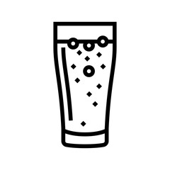 soda beverage drink line icon vector. soda beverage drink sign. isolated contour symbol black illustration