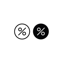 Percentage icon vector. Percent sign