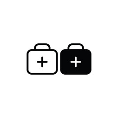 First aid kit icon vector. Medicine sign