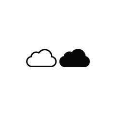 Cloud icon vector. Weather sign