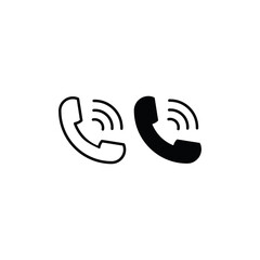 Phone call icon vector. Call sign