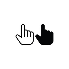 Hand icon vector. Finger sign