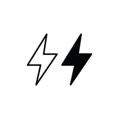 Flash icon vector. Thunder sign