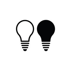 Lightbulb icon vector. Bulb sign