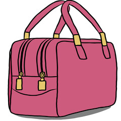 Colorful bag design.Hand drawn,creative with illustration in flat design.Concept of bag design.