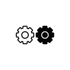Setting icon vector. Gear sign