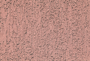 Rose wall, texture, background. Plastered building wall. Rough, textured and decorated surface with vertical embossed pattern. Pink, rosy, crimson and incarnadine wall surface