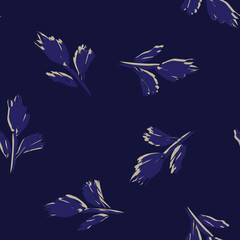 Floral Brush strokes Seamless Pattern Design