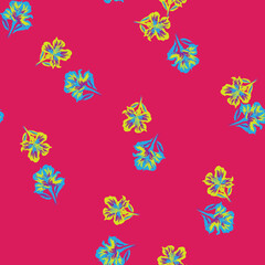 Floral Brush strokes Seamless Pattern Design