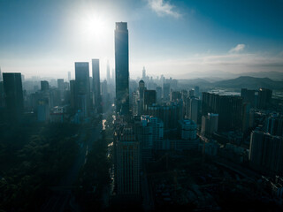 Aerial view of landscape in shenzhen city, China