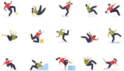 Falling People Flat Set