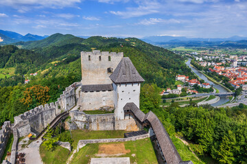 Fototapeta na wymiar Celje Castle And City In Slovenia
