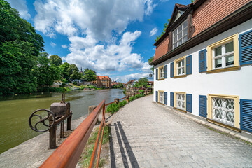 Fototapeta na wymiar Historische Walkmühle in Bamberg