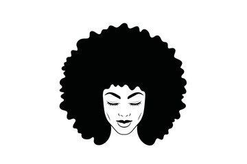 Illustration with afro-american woman
