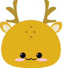 cartoon cute reindeer for Christmas Day 