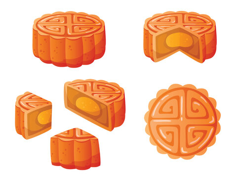 Moon cake, mooncake for Mid Autumn festival or Moon festival