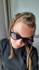 person in sunglasses