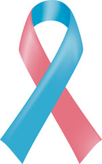 Pregnancy and Infants Loss Awareness Month (October) concept with blue and pink awareness ribbon. World premature day of infants. November 17. Hope and rescue of newborn babies. pregnancy problems. 