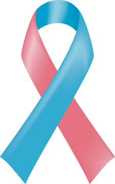 Pregnancy and Infants Loss Awareness Month (October) concept with blue and pink awareness ribbon. World premature day of infants. November 17. Hope and rescue of newborn babies. pregnancy problems. 