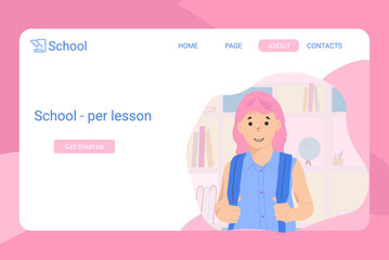 landing page for the school's website