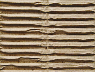 A sheet of brown corrugated cardboard texture as background