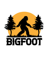 Bigfoot Concept Illustration Bigfoot logo t-shirt vector design
