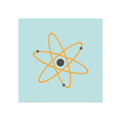 atom 
square icon on the white background