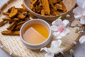 Tea Brewed with Korean Sanghwang Mushrooms