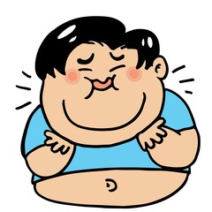 fat woman cartoon