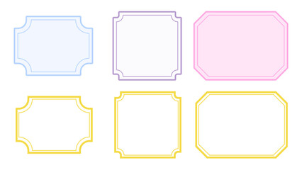 cute colorful border frame shape illustration, perfect for your design