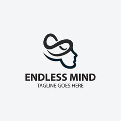 endless mind logo design template. Vector illustration