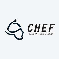 Chef logo design template. Vector illustration