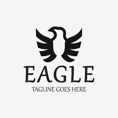 Eagle logo design template. Vector illustration