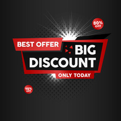 Modern Best Offer Big Discount design icon vector. Best Big offer sale promotion design vector