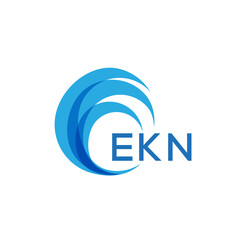 EKN letter logo. EKN blue image on white background. EKN Monogram logo design for entrepreneur and business. . EKN best icon.
