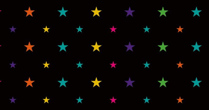 animated colorful twinkling stars background