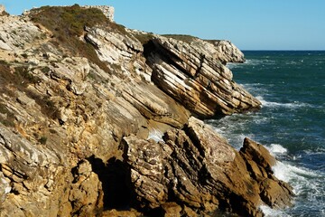 Rough coastline in Peniche, Centro - Portugal 