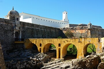 Fototapeta premium Forte and bridge in Peniche, centro - Portugal 