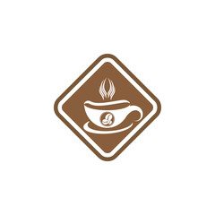 Coffee cup logo template