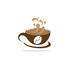 Coffee cup logo template